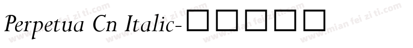 Perpetua Cn Italic字体转换